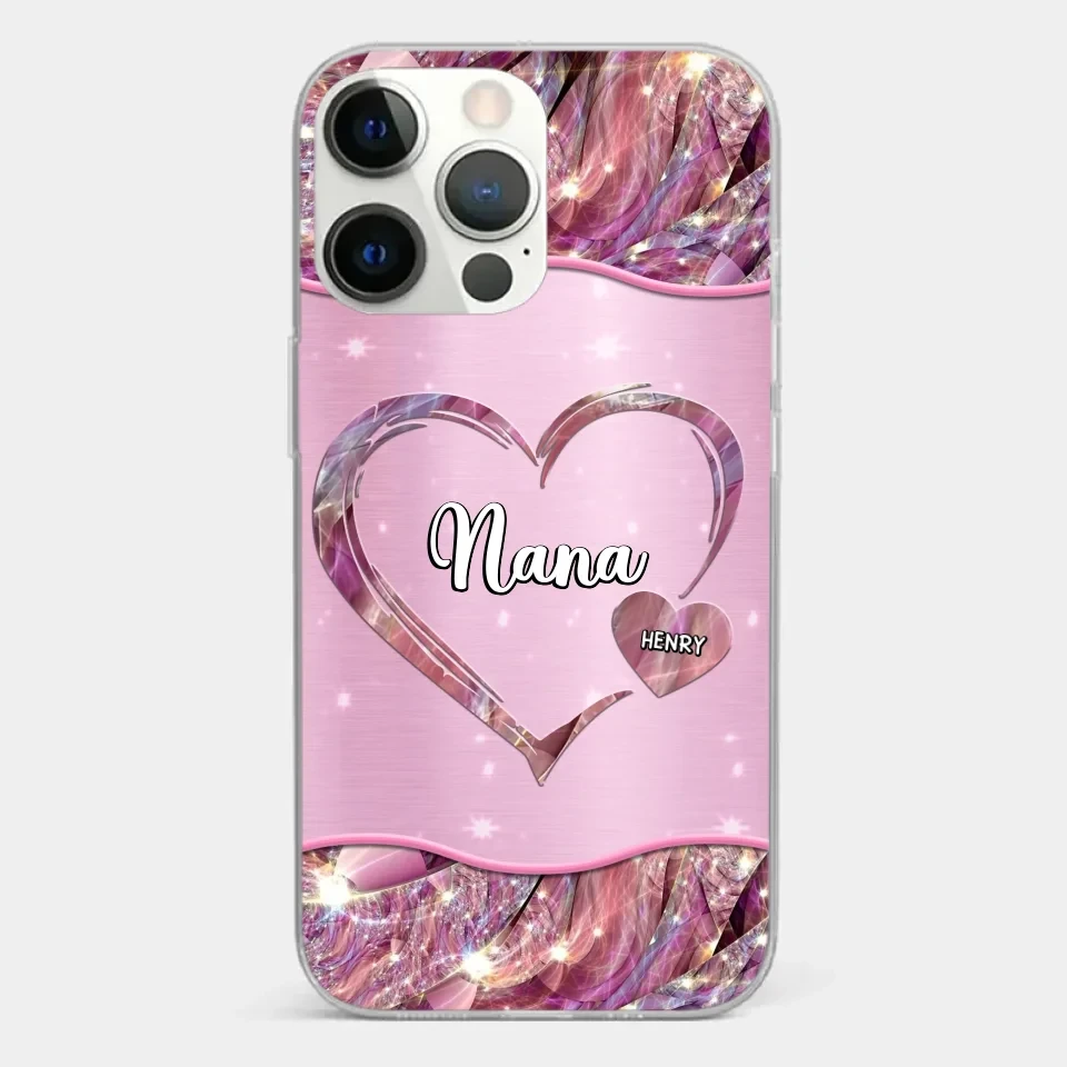 A Garden Of Love Grows In A Grandmother's Heart - Family Personalized Custom Faux Jewelry Effect Printed Clear Phone Case - Gift For Mom, Grandma 19 A Garden Of Love Grows In A Grandmother's Heart - Family Personalized Custom Faux Jewelry Effect Printed Clear Phone Case - Gift For Mom, Grandma - Image 19