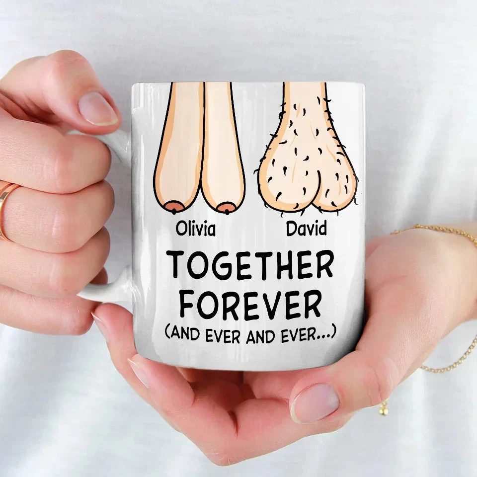 Together Forever - Couple Personalized Custom Mug - Gift For Husband Wife, Anniversary 4 Together Forever - Couple Personalized Custom Mug - Gift For Husband Wife, Anniversary - Image 4