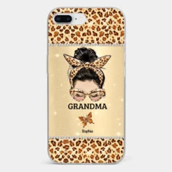 A Grandmother's Love Is Forever And Always - Family Personalized Custom Faux Jewelry Effect Printed Clear Phone Case - Gift For Mom, Grandma -Pawfect House Store 676a77eceb4a4 1c74895f 4405 41ce 8629 d4a14d6fdb62