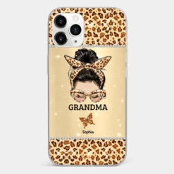 A Grandmother's Love Is Forever And Always - Family Personalized Custom Faux Jewelry Effect Printed Clear Phone Case - Gift For Mom, Grandma -Pawfect House Store 676a77eeb238c ec8678c9 cd80 4f7a 909f b522bfdf357e