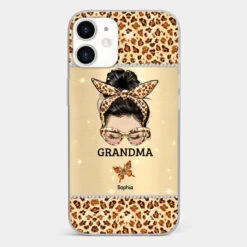 A Grandmother's Love Is Forever And Always - Family Personalized Custom Faux Jewelry Effect Printed Clear Phone Case - Gift For Mom, Grandma -Pawfect House Store 676a77f07fbdd 1b2874e4 8864 43f2 ab4a dfaedeca3f0c