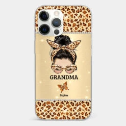 A Grandmother's Love Is Forever And Always - Family Personalized Custom Faux Jewelry Effect Printed Clear Phone Case - Gift For Mom, Grandma -Pawfect House Store 676a77f370d0e 571ca4c5 4849 4eae a961 8c63b08c0f2c