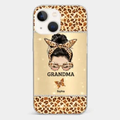 A Grandmother's Love Is Forever And Always - Family Personalized Custom Faux Jewelry Effect Printed Clear Phone Case - Gift For Mom, Grandma -Pawfect House Store 676a77f533d9a 76d0abbc 7663 405c 9afe 3f9cafb16f95