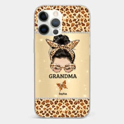 A Grandmother's Love Is Forever And Always - Family Personalized Custom Faux Jewelry Effect Printed Clear Phone Case - Gift For Mom, Grandma -Pawfect House Store 676a77f649604 37d18634 0715 42aa b17a 0094c33e102f