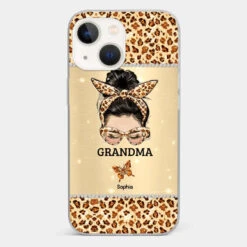 A Grandmother's Love Is Forever And Always - Family Personalized Custom Faux Jewelry Effect Printed Clear Phone Case - Gift For Mom, Grandma -Pawfect House Store 676a77f8710e9 97f7fd79 2b47 42de be4d dbd0fab85bed