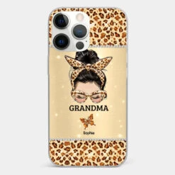 A Grandmother's Love Is Forever And Always - Family Personalized Custom Faux Jewelry Effect Printed Clear Phone Case - Gift For Mom, Grandma -Pawfect House Store 676a77fa86e62 7cf29c09 682d 47cc 86b4 0accdb6fbf5c