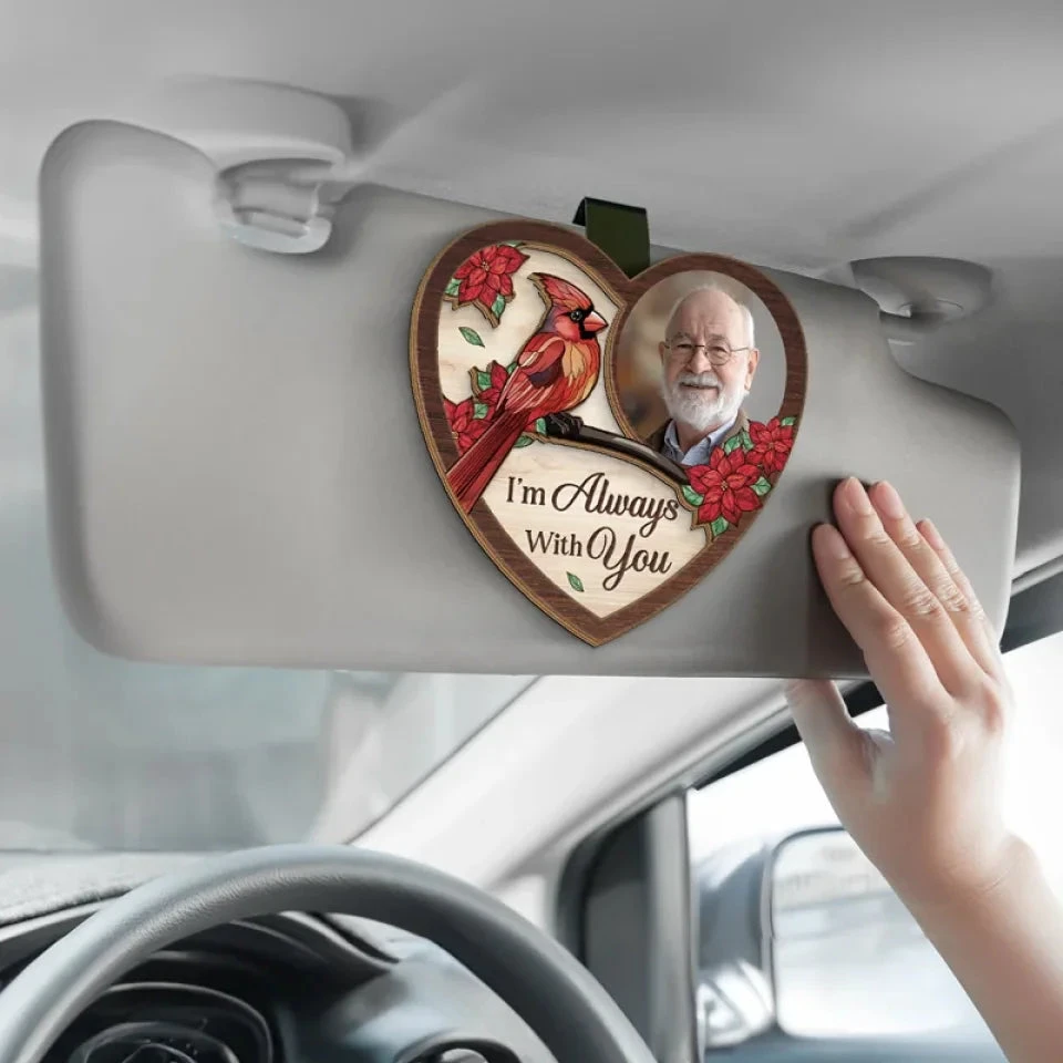 Custom Photo I'm Always With You - Memorial Personalized Custom Car Visor Clip - Sympathy Gift For Family Members 4 Custom Photo I'm Always With You - Memorial Personalized Custom Car Visor Clip - Sympathy Gift For Family Members - Image 4