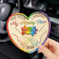 The Year I Found My Missing Piece - Couple Personalized Custom Car Visor Clip - Gift For Husband Wife, Anniversary, LGBTQ+ 6 The Year I Found My Missing Piece - Couple Personalized Custom Car Visor Clip - Gift For Husband Wife, Anniversary, LGBTQ+ -Pawfect House Store 676bc1c34a993