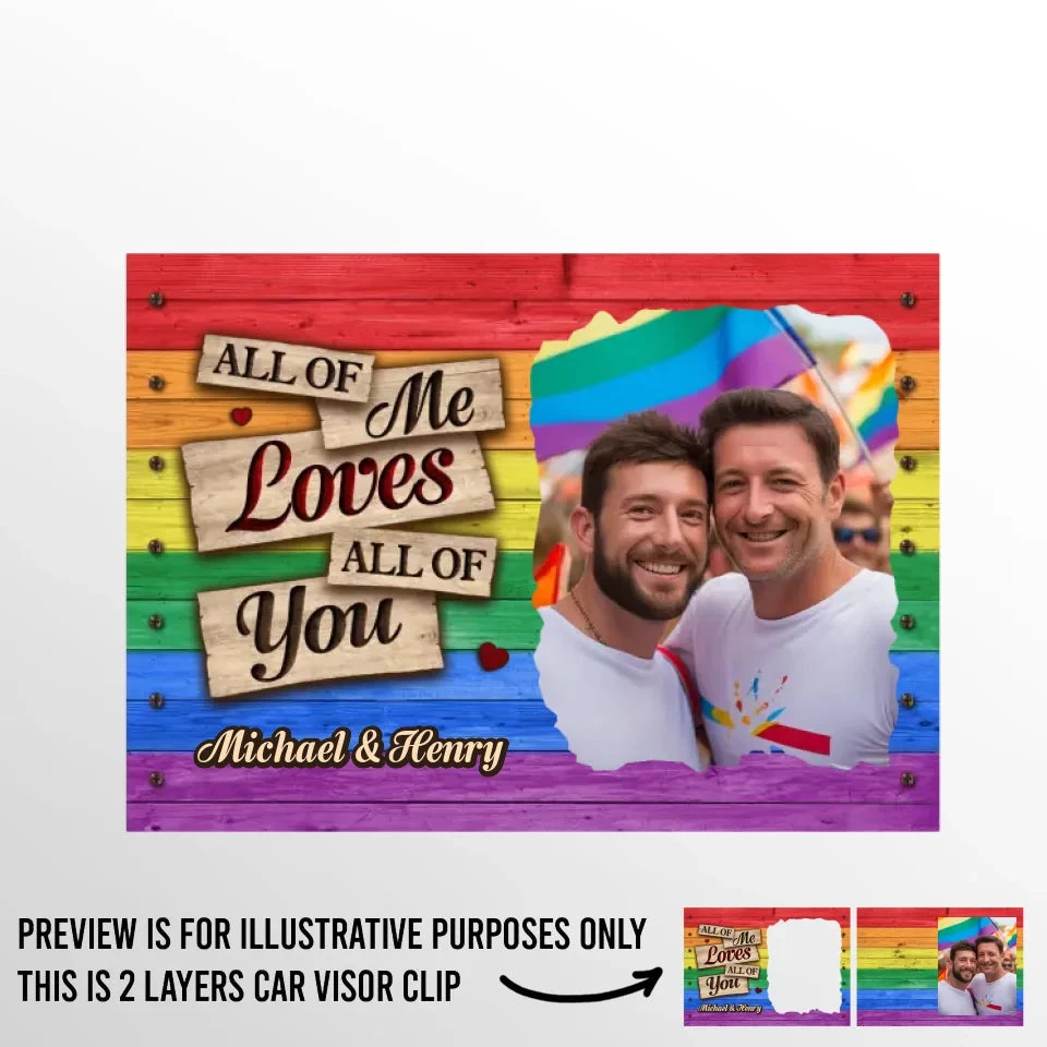 Custom Photo My Happy Place Is Wherever You Are - Couple Personalized Custom Car Visor Clip - Gift For Husband Wife, Anniversary, LGBTQ+ 2 Custom Photo My Happy Place Is Wherever You Are - Couple Personalized Custom Car Visor Clip - Gift For Husband Wife, Anniversary, LGBTQ+ - Image 2