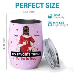 Never A Dull Moment With You - Couple Personalized Custom Wine Tumbler - Gift For Husband Wife, Anniversary -Pawfect House Store 676bd1fd0758a