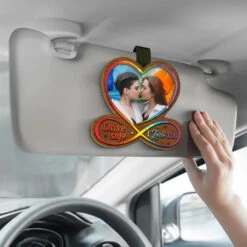 Custom Photo Drive Safe, My Love - Couple Personalized Custom Car Visor Clip - Gift For Husband Wife, Anniversary, LGBTQ+ 7 Custom Photo Drive Safe, My Love - Couple Personalized Custom Car Visor Clip - Gift For Husband Wife, Anniversary, LGBTQ+ -Pawfect House Store 676bd7c88c7ff