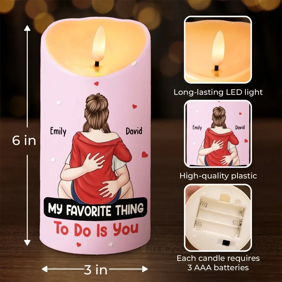 Every Little Joke You Make Pulls Me Closer To You - Couple Personalized Custom LED Candle - Gift For Husband Wife, Anniversary 4 Every Little Joke You Make Pulls Me Closer To You - Couple Personalized Custom LED Candle - Gift For Husband Wife, Anniversary - Image 4