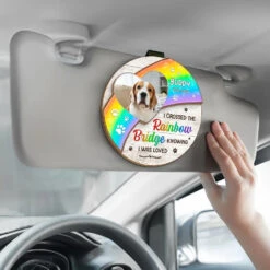 Custom Photo You Left Paw Prints On My Soul - Memorial Personalized Custom Car Visor Clip - Sympathy Gift For Pet Owners, Pet Lovers -Pawfect House Store 676de957cb658