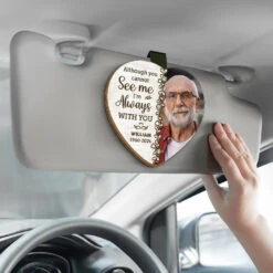 Custom Photo Deep In Our Hearts, You'll Always Stay - Memorial Personalized Custom Car Visor Clip - Sympathy Gift For Family Members -Pawfect House Store 676e0ca451dd9
