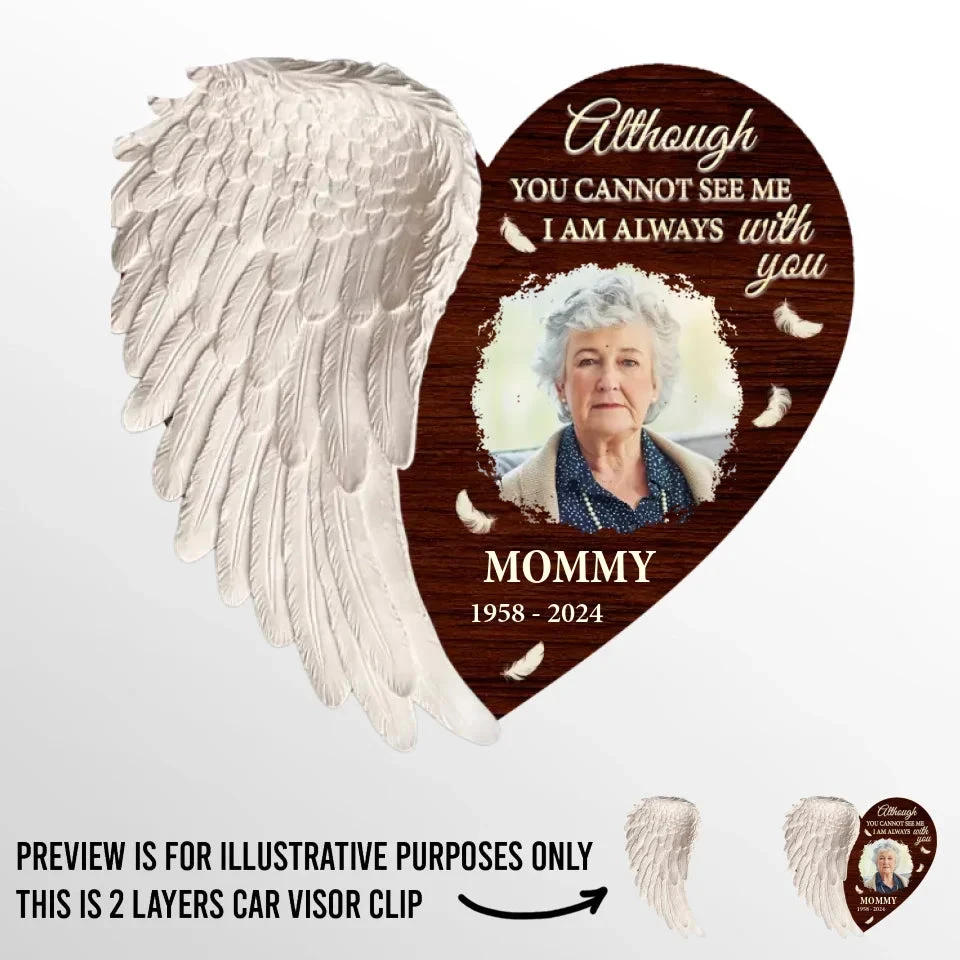 Custom Photo I Am Always With You - Memorial Personalized Custom Car Visor Clip - Sympathy Gift For Family Members 2 Custom Photo I Am Always With You - Memorial Personalized Custom Car Visor Clip - Sympathy Gift For Family Members - Image 2