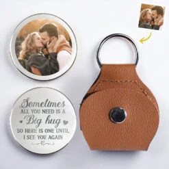 Custom Photo Sometimes All You Need Is A Big Hug - Couple Personalized Custom Pocket Hug - Gift For Husband Wife, Anniversary