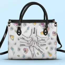 You Are My Guiding Star - Family Personalized Custom 3D Inflated Effect Printed Leather Handbag - Gift For Mom, Grandma