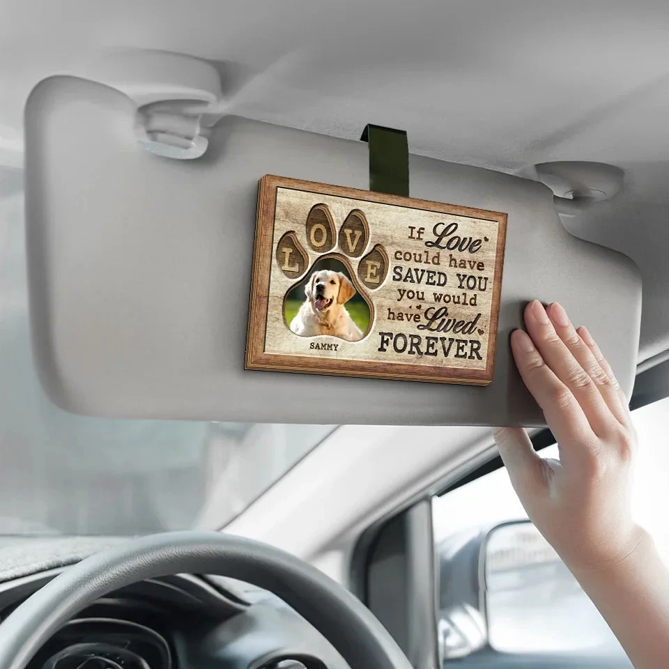 Custom Photo Your Paws Left Tracks On My Heart - Memorial Personalized Custom Car Visor Clip - Sympathy Gift For Pet Owners, Pet Lovers 4 Custom Photo Your Paws Left Tracks On My Heart - Memorial Personalized Custom Car Visor Clip - Sympathy Gift For Pet Owners, Pet Lovers - Image 4