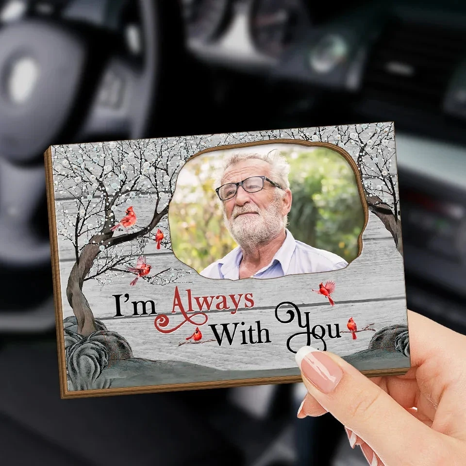 Custom Photo We're Always With You - Memorial Personalized Custom Car Visor Clip - Sympathy Gift For Family Members 3 Custom Photo We're Always With You - Memorial Personalized Custom Car Visor Clip - Sympathy Gift For Family Members - Image 3