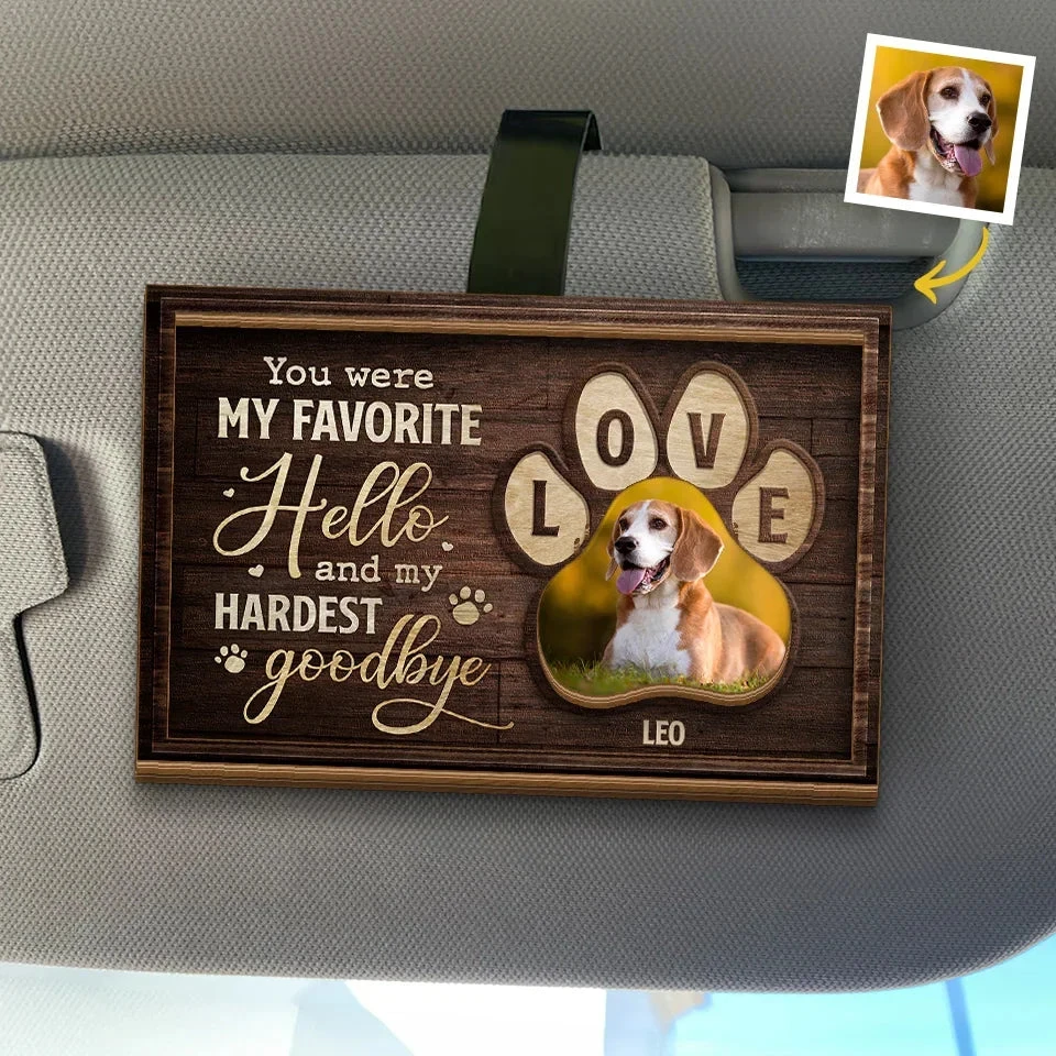Custom Photo Paw Prints Fade, But Memories Remain - Memorial Personalized Custom Car Visor Clip - Sympathy Gift For Pet Owners, Pet Lovers 1 Custom Photo Paw Prints Fade, But Memories Remain - Memorial Personalized Custom Car Visor Clip - Sympathy Gift For Pet Owners, Pet Lovers