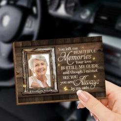 Custom Photo In Our Memories, You Will Always Live - Memorial Personalized Custom Car Visor Clip - Sympathy Gift For Family Members -Pawfect House Store 6775fd100b905