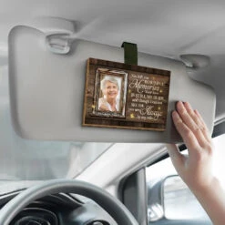 Custom Photo In Our Memories, You Will Always Live - Memorial Personalized Custom Car Visor Clip - Sympathy Gift For Family Members -Pawfect House Store 6775fd2bbd543