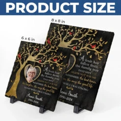 Custom Photo A Beautiful Soul Remembered - Memorial Personalized Custom Square Shaped Memorial Stone - Sympathy Gift For Family Members -Pawfect House Store 677619d4bc093