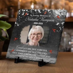 Custom Photo You Will Remain In Our Hearts Forever - Memorial Personalized Custom Square Shaped Memorial Stone - Sympathy Gift For Family Members 12 Custom Photo You Will Remain In Our Hearts Forever - Memorial Personalized Custom Square Shaped Memorial Stone - Sympathy Gift For Family Members -Pawfect House Store 67762c1ad785a