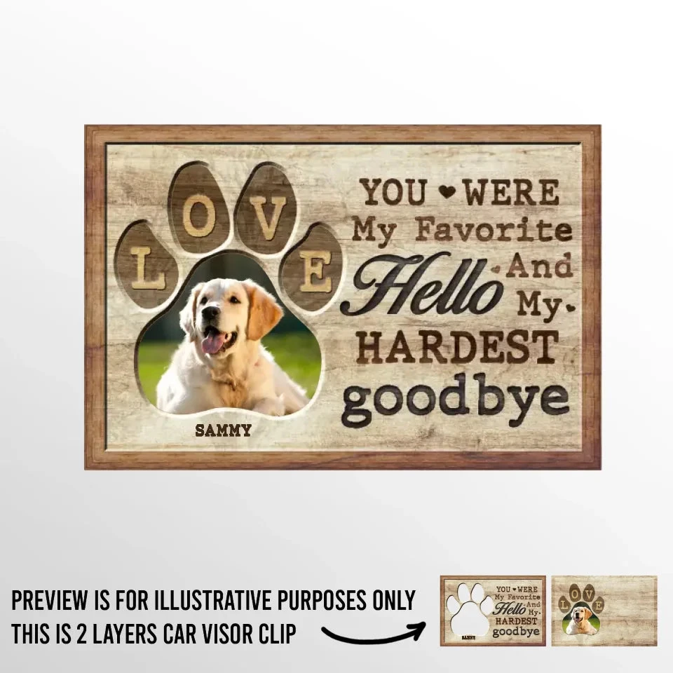 Custom Photo Your Paws Left Tracks On My Heart - Memorial Personalized Custom Car Visor Clip - Sympathy Gift For Pet Owners, Pet Lovers 2 Custom Photo Your Paws Left Tracks On My Heart - Memorial Personalized Custom Car Visor Clip - Sympathy Gift For Pet Owners, Pet Lovers - Image 2