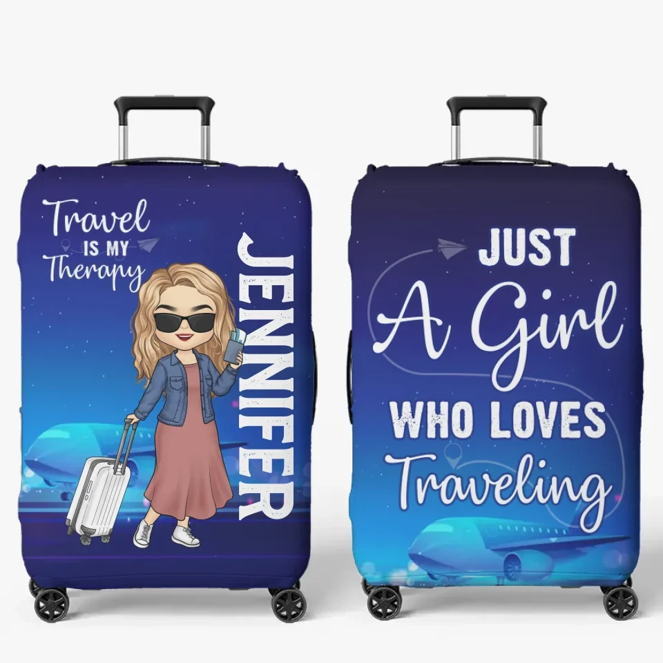 Travel Far Enough, You Meet Yourself - Travel Personalized Custom Luggage Cover - Summer Vacation Gift, Gift For Adventure Travel Lovers 2 Travel Far Enough, You Meet Yourself - Travel Personalized Custom Luggage Cover - Summer Vacation Gift, Gift For Adventure Travel Lovers - Image 2