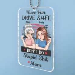 Keep Calm And Drive Safely - Family Personalized Custom Car Ornament - Acrylic Custom Shaped - Gift For Daughter, Son -Pawfect House Store 677661a6c6fc5