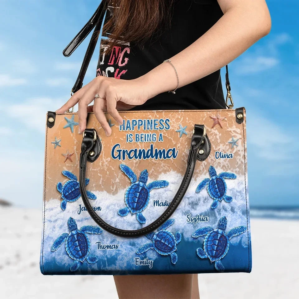 If Nothing Is Going Well, Call Your Grandmother - Family Personalized Custom Leather Handbag - Gift For Mom, Grandma 4 If Nothing Is Going Well, Call Your Grandmother - Family Personalized Custom Leather Handbag - Gift For Mom, Grandma - Image 4