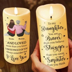 Forever Grateful, Forever Loving You, Mom - Family Personalized Custom LED Candle - Gift For Mom, Daughter -Pawfect House Store 677768c1a1f6a