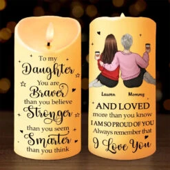 Forever Grateful, Forever Loving You, Mom - Family Personalized Custom LED Candle - Gift For Mom, Daughter