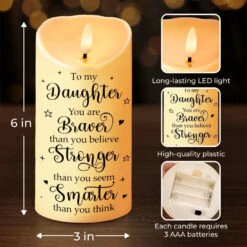Forever Grateful, Forever Loving You, Mom - Family Personalized Custom LED Candle - Gift For Mom, Daughter -Pawfect House Store 677768c7634f2