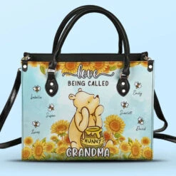Love Being Called Granny - Family Personalized Custom Leather Handbag - Gift For Mom, Grandma