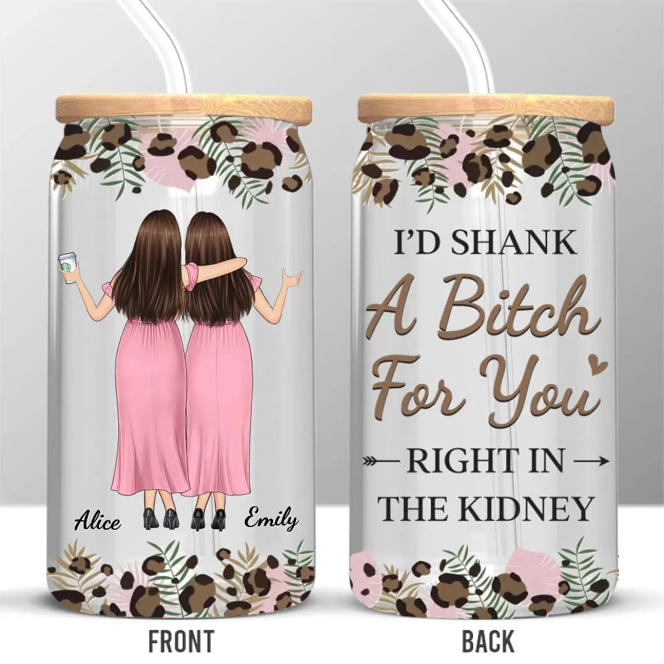 True Friends Are Always Together In Spirit - Bestie Personalized Custom Glass Cup, Iced Coffee Cup - Gift For Best Friends, BFF, Sisters 2 True Friends Are Always Together In Spirit - Bestie Personalized Custom Glass Cup, Iced Coffee Cup - Gift For Best Friends, BFF, Sisters - Image 2