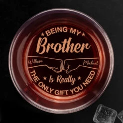 The Only Gift You Need - Family Personalized Custom Whiskey Glass - Gift For Family Members