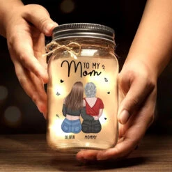 A Mother’s Love For Her Daughter Knows No Limits - Family Personalized Custom Mason Jar Light - Gift For Mom, Daughter -Pawfect House Store 677b3d7d4b4dd