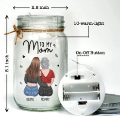 A Mother’s Love For Her Daughter Knows No Limits - Family Personalized Custom Mason Jar Light - Gift For Mom, Daughter -Pawfect House Store 677b3d847bbe7