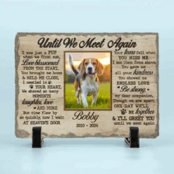 Memo Pet Personalized Custom Rectangle Shaped Stone With Stand - AMZ, New Arrival