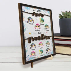 You Are In Our Hearts Forever - Family Personalized Custom 2-Layered Wooden Plaque With Stand - Gift For Mom, Grandma -Pawfect House Store 677bae79824e1