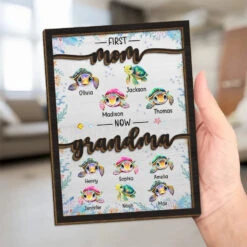 You Are In Our Hearts Forever - Family Personalized Custom 2-Layered Wooden Plaque With Stand - Gift For Mom, Grandma -Pawfect House Store 677bae7e18508