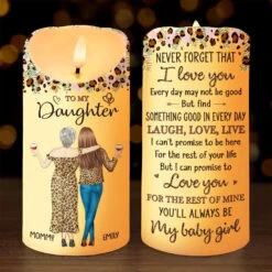 Find Something Good In Every Day - Family Personalized Custom LED Candle - Gift For Mom, Daughter