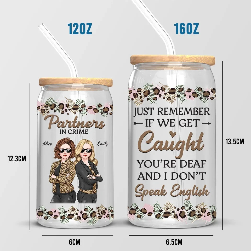We Go Together Like Trouble And Fun - Bestie Personalized Custom Glass Cup, Iced Coffee Cup - Gift For Best Friends, BFF, Sisters 5 We Go Together Like Trouble And Fun - Bestie Personalized Custom Glass Cup, Iced Coffee Cup - Gift For Best Friends, BFF, Sisters - Image 5