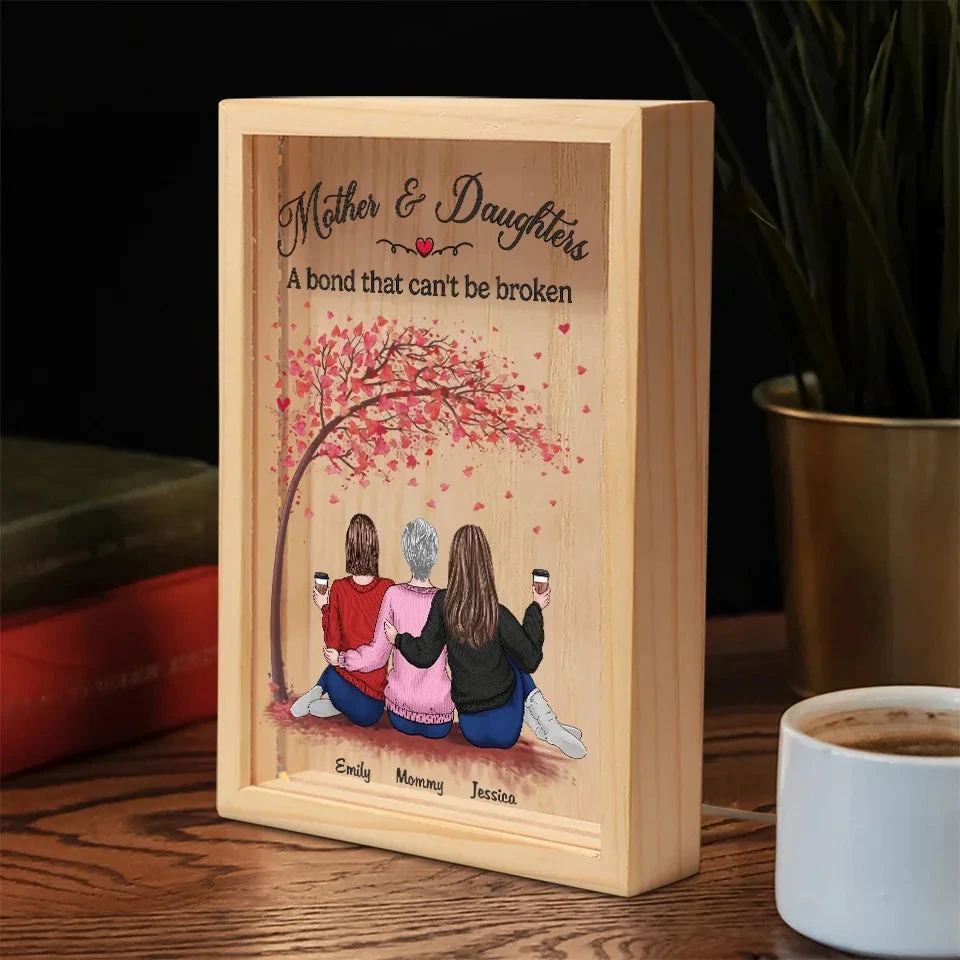 A Mother And Daughter’s Bond Is Unbreakable - Family Personalized Custom Frame Light Box - Gift For Mom, Daughter 3 A Mother And Daughter’s Bond Is Unbreakable - Family Personalized Custom Frame Light Box - Gift For Mom, Daughter - Image 3