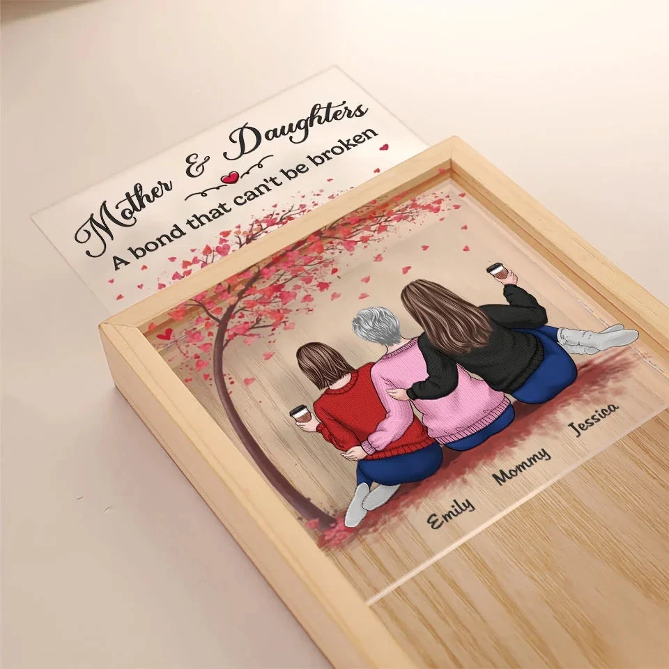 A Mother And Daughter’s Bond Is Unbreakable - Family Personalized Custom Frame Light Box - Gift For Mom, Daughter 4 A Mother And Daughter’s Bond Is Unbreakable - Family Personalized Custom Frame Light Box - Gift For Mom, Daughter - Image 4