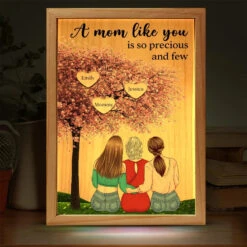 Behind Every Great Daughter Is An Even Greater Mom - Family Personalized Custom Frame Light Box - Gift For Mom, Daughter