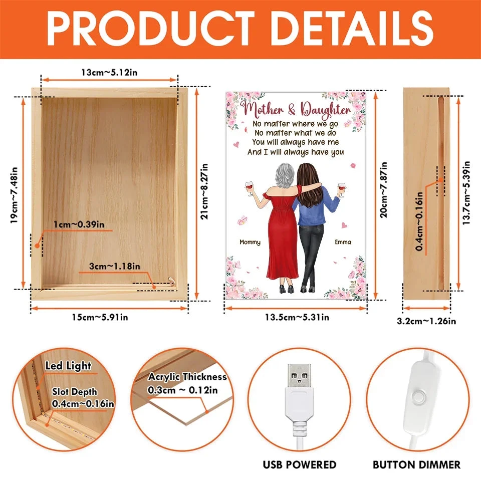 No One Will Ever Love You Like Your Mom Does - Family Personalized Custom Frame Light Box - Gift For Mom, Daughter 6 No One Will Ever Love You Like Your Mom Does - Family Personalized Custom Frame Light Box - Gift For Mom, Daughter - Image 6