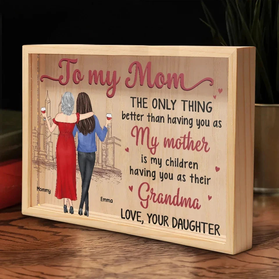 A Mother’s Love, A Grandmother’s Wisdom - Family Personalized Custom Frame Light Box - Gift For Mom, Grandma 3 A Mother’s Love, A Grandmother’s Wisdom - Family Personalized Custom Frame Light Box - Gift For Mom, Grandma - Image 3